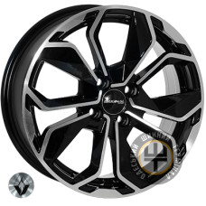 Zorat Wheels 6362 6.5x16 4x100 ET38 DIA60.1 Black polished (Черный с полированной лицевой частью)