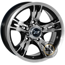 Zorat Wheels 2513 7x16 5x139.7 ET0 DIA110.5 Black polished (Черный с полированной лицевой частью)