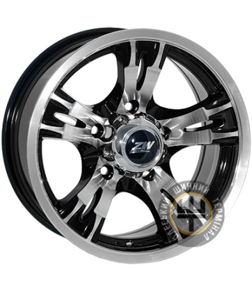 Zorat Wheels 2513 7x16 5x139.7 ET0 DIA110.5 Black polished (Черный с полированной лицевой частью)