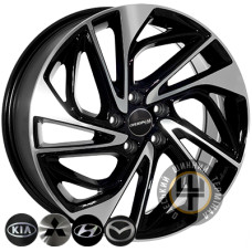 Zorat Wheels BK5518 7.5x19 5x114.3 ET51 DIA67.1 Black polished (Черный с полированной лицевой частью)