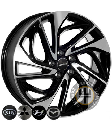 Zorat Wheels BK5518 7.5x19 5x114.3 ET51 DIA67.1 Black polished (Черный с полированной лицевой частью)
