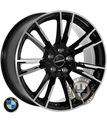 Zorat Wheels 5396 9.5x19 5x120 ET40 DIA72.6 Black polished (Черный с полированной лицевой частью)