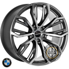 JH 1166 10x22 5x120 ET40 DIA74.1 Темно-серый с алмазной пылью полностью полированный